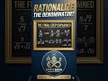 How to rationalize the denominator? #maths