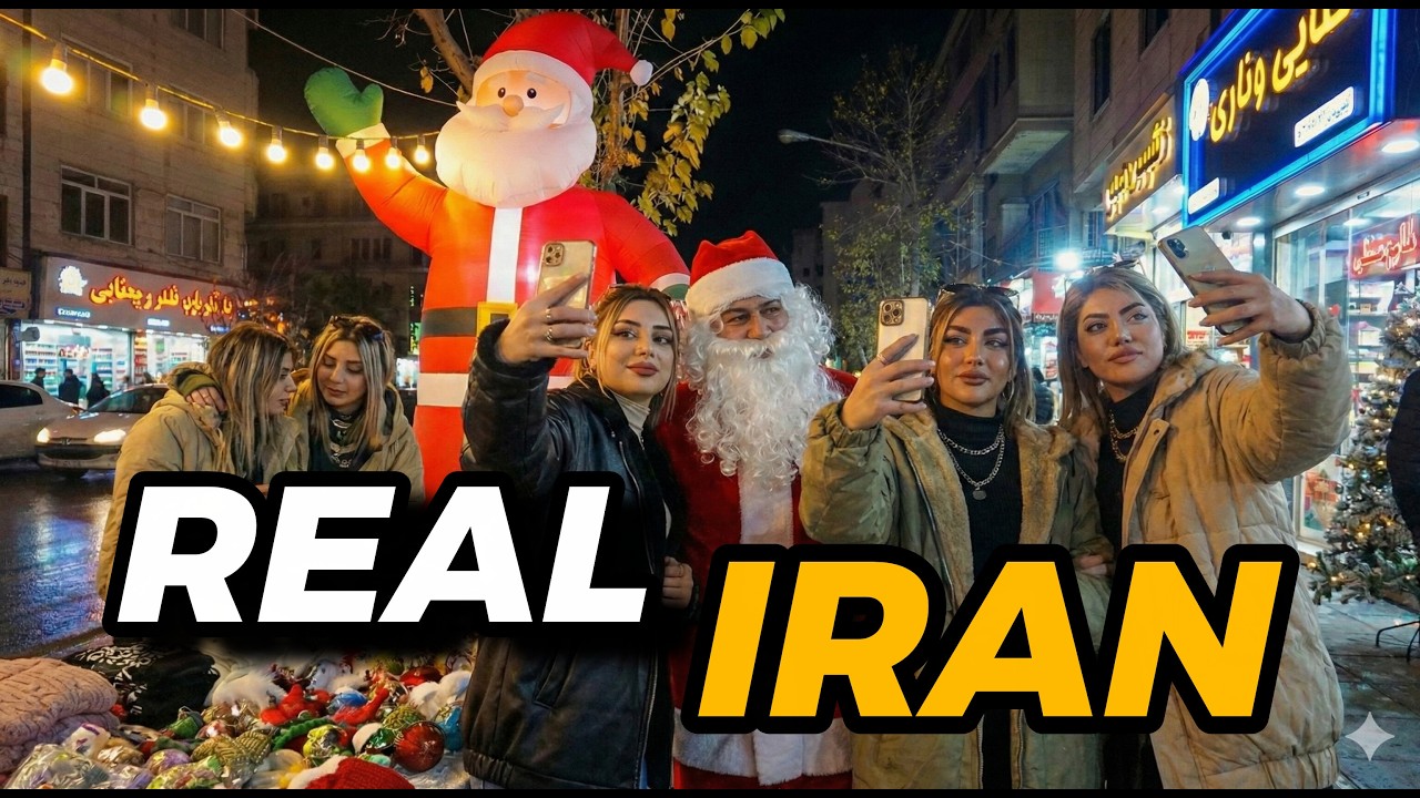 Tehran Walking Tour 4K: Christmas in Mirzaye Shirazi