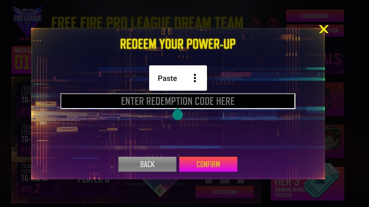 FFPL DAY 4 POWER UP REDEEM CODE FREE FIRE PRO LEAGUE SUMMER INDIA // SAVAGE QUEEN