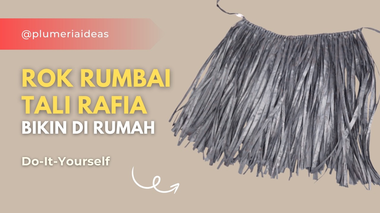 Tutorial Rok Rumbai Cara Membuat Rok dari Tali Rafia - YouTube