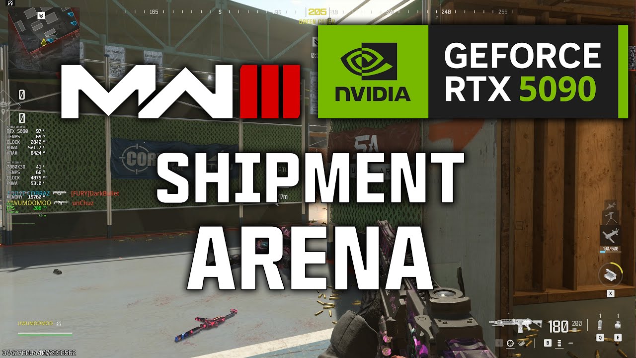 Call of Duty MW3 Shipment ARENA Hardpoint - RTX 5090 (4K Max Settings | DLSS | Frame Gen)