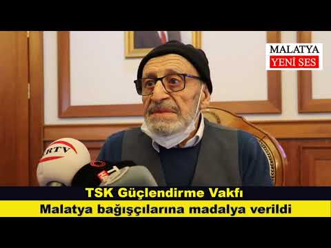 TSK Güçlendirme Vakfı Malatya bağışçılarına madalya verildi