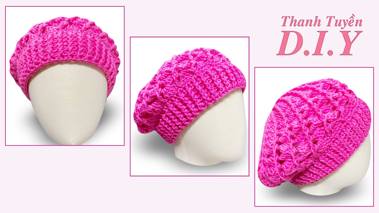 Cách Móc Nón Beret | Thanh Tuyền DIY | Crochet