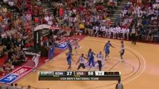 Lebrons sweet behind the back pass to D. Will- USA vs DOM