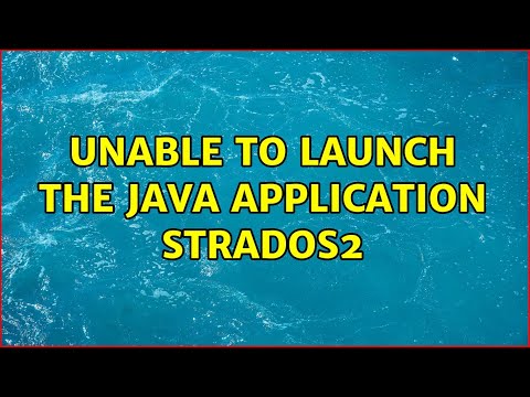 Unable to launch the Java application Strados2