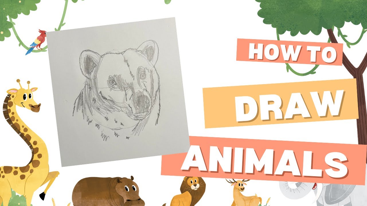 HOW TO DRAW A POLAR BEAR - KID'S VERSION | STEP BY STEP BASICS EASY DRAWING | PENCIL SKETCH