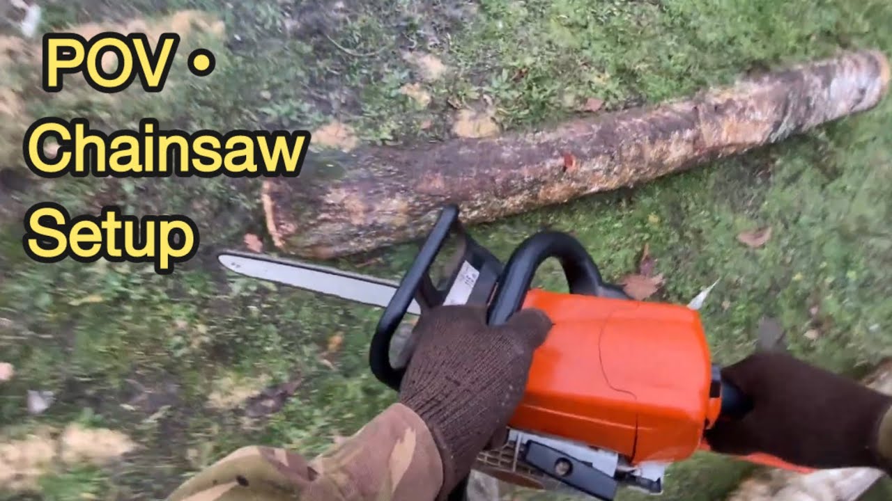 POV • Chainsaw Maintenance & Firewood Cutting (Part 2) — Real-Time, No Talking