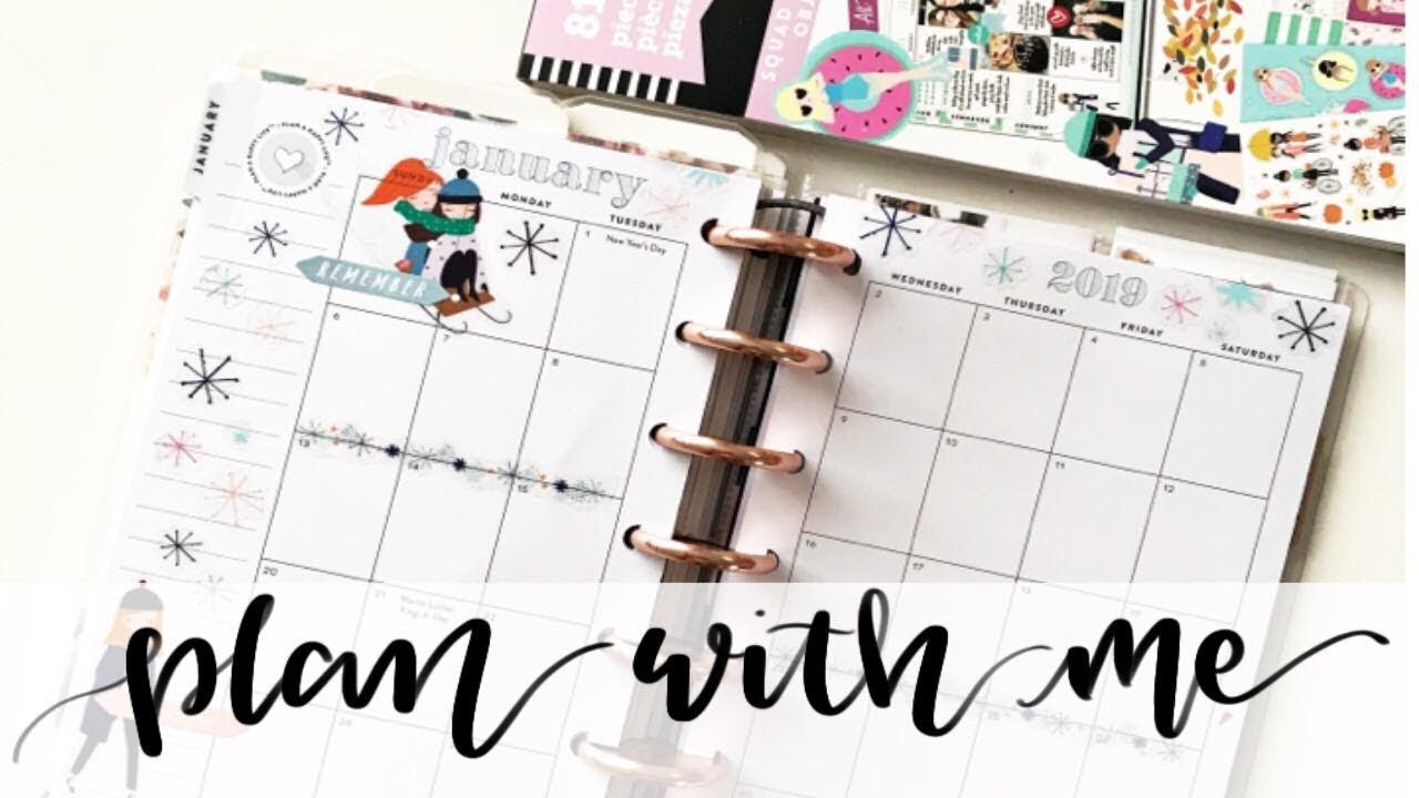 PLAN WITH ME Mini Happy Planner Journal January Gratitude Spread