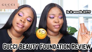 OILY SKIN APPROVED??? NEW Gucci Beauty Foundation 510 C | Dark Skin | Le Beat screenshot 2