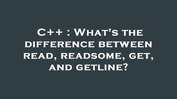 C++ : What
