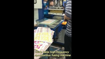 Sticker silde table high frequency synchronous fusing machine
