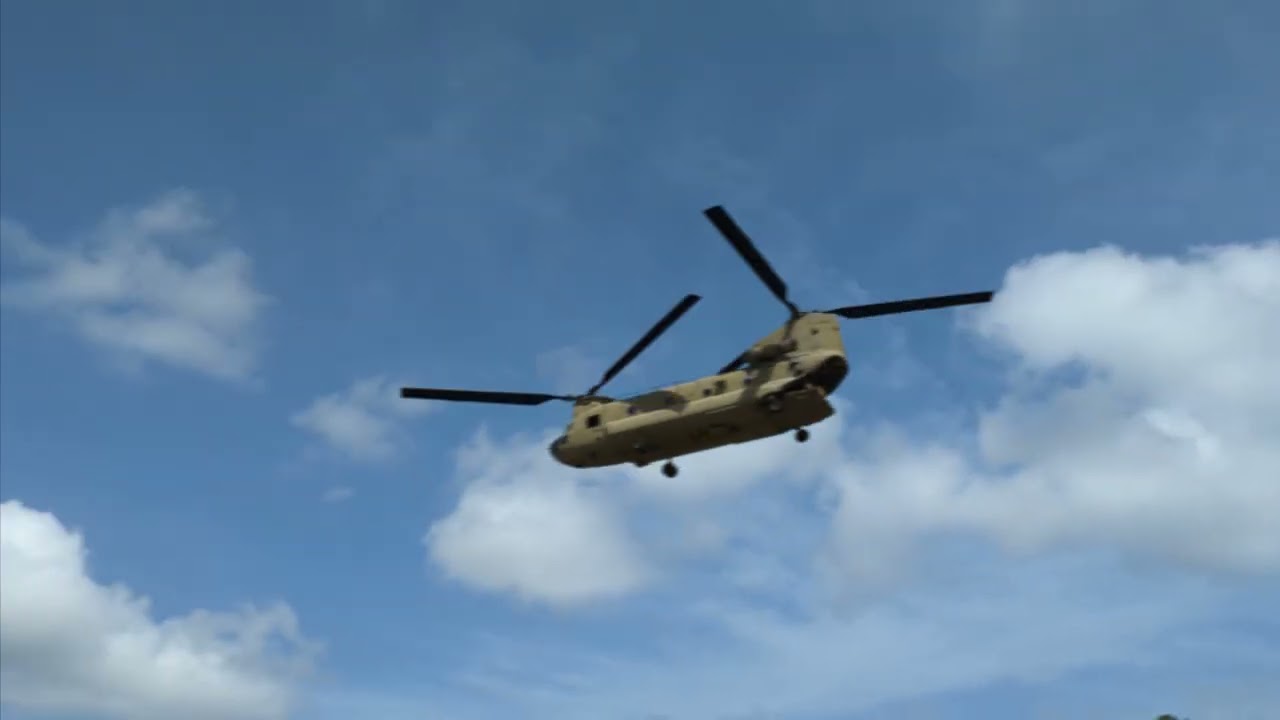 7 28 2022 Chinook Helicopter flyby at Spruce Creek