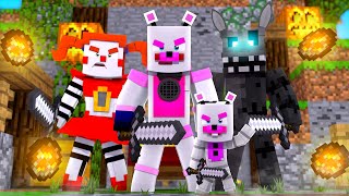 Helpy, Twisted Wolf, and Circus Baby Play Bed Wars! Minecraft FNAF Roleplay