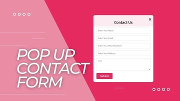 Popup Contact Form Using Html CSS and JavaScript