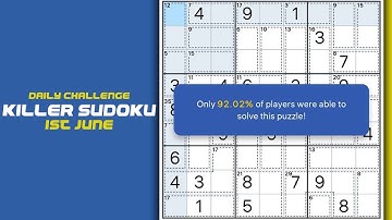 Killer Sudoku Daily Challenge 1st June #sudoku #killersudoku #sudokudailychallenge  #youtubegaming