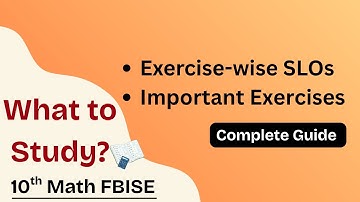 10th Maths Important Exercise FBISE | SLOs Explained | Summative Exercises | 10th Math Model Paper