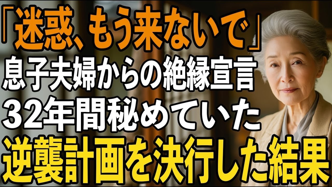 「迷惑だから、もう来ないで」と私を切り捨てた息子夫婦。その夜、私は小さく微笑み”32年間秘めていた最後の切り札”を静かに差し出しました。【シニアライフ】【60代以上の方へ】