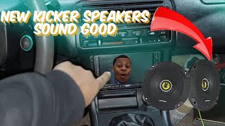Kicker 46cs654 speaker install and review in my turbo Honda Prelude