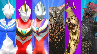 ウルトラマン TIGA VS EX GOMORA, ULTRAMAN GAIA VS EX ELEKING, COSMOS VS EX TYRANT #ウルトラマン #怪獣 #ultraman 