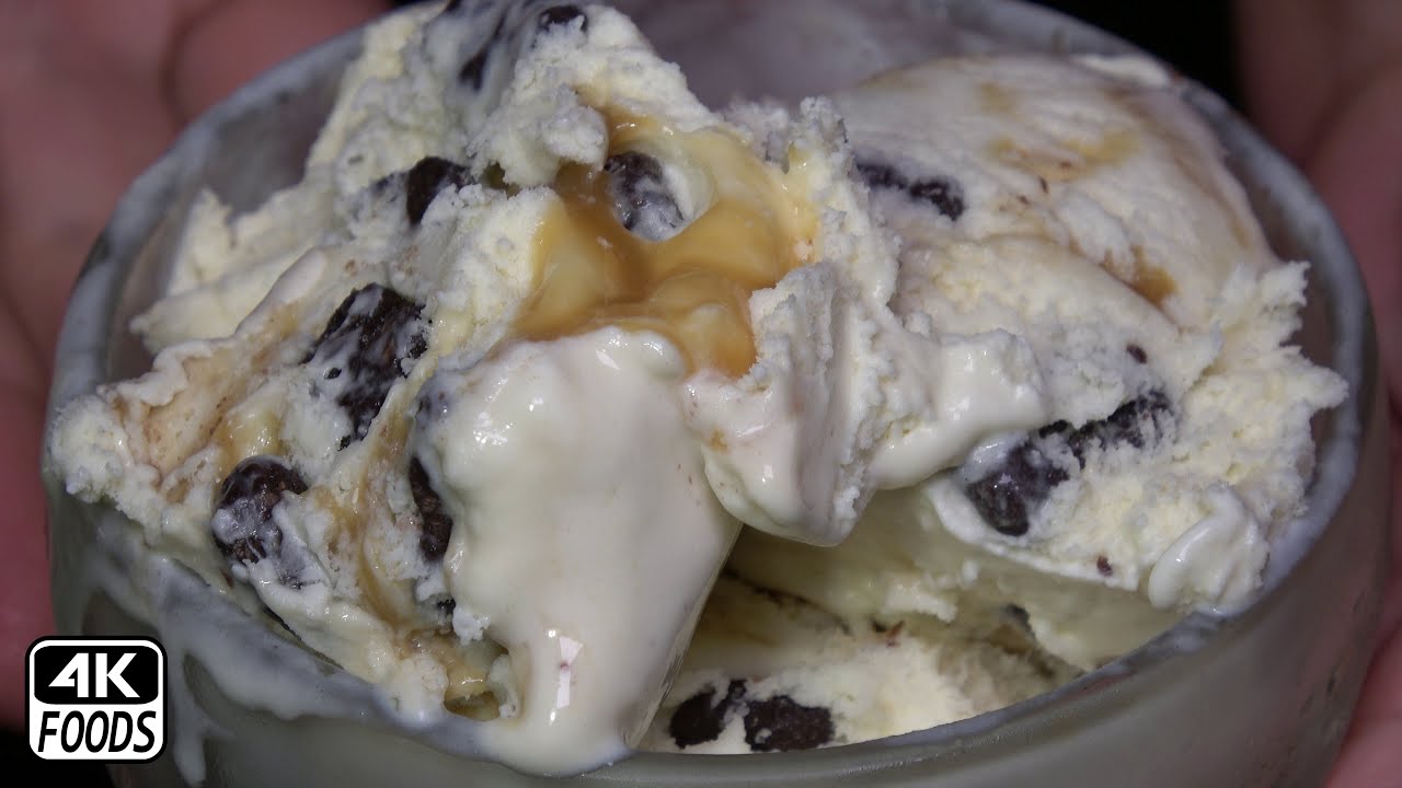 4k Foods ASMR | Ben & Jerry's Americone Dream Entire Container