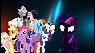 MUGEN Request 1043: Team Wallace and Gromit   Mane 6 VS Nightmare Sparkle