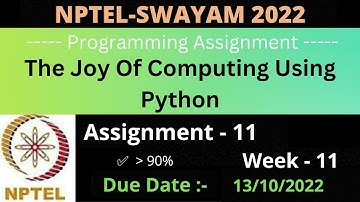 NPTEL: The Joy Of Computing Using Python Week 11 Programming Assignment Answers