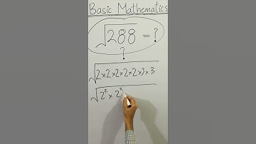 😳 CLEAN BASIC MATHEMATICS √288=? #Shorts