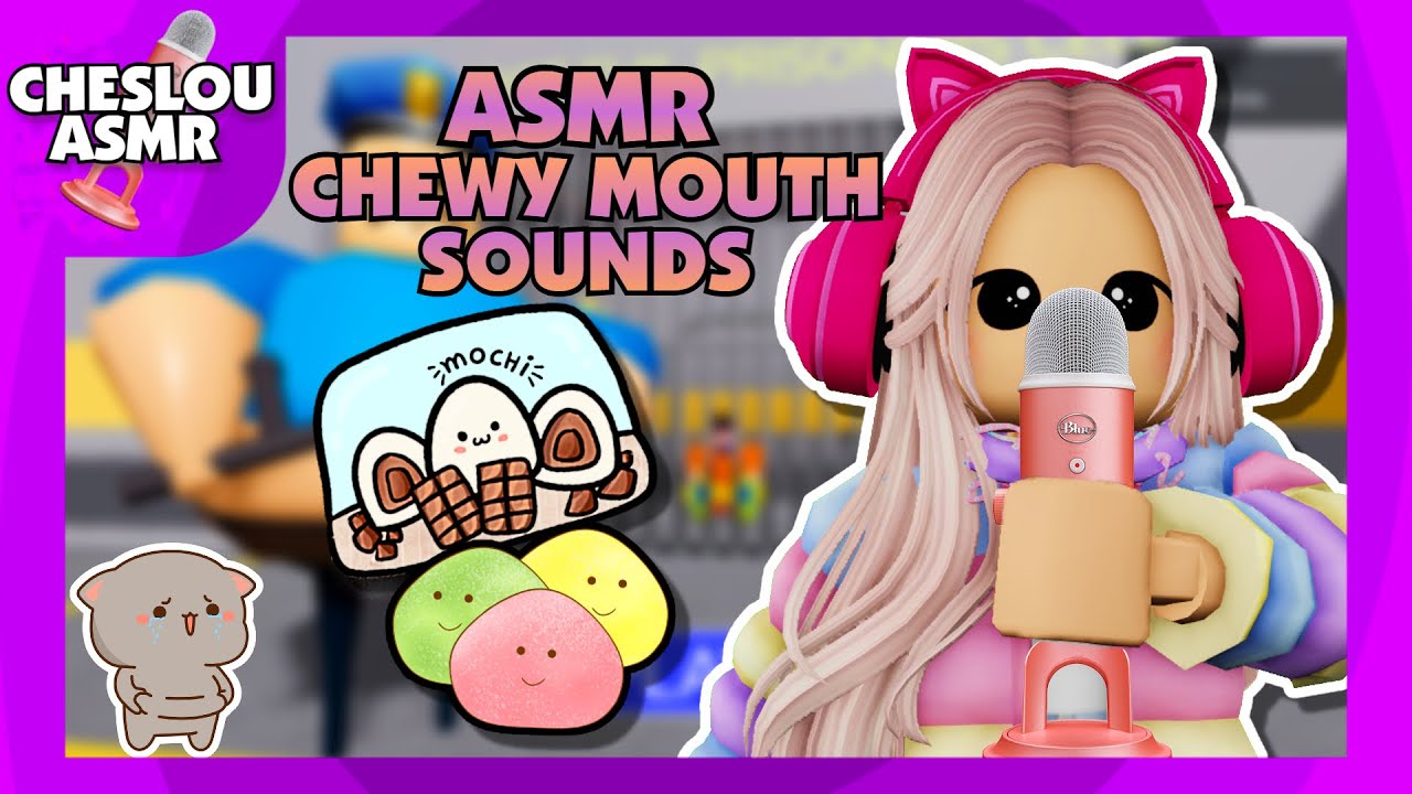 ROBLOX ASMR 😴 BARRY'S PRISON RUN! 🎮 White eating Mochi 🍡 Chewy Sounds