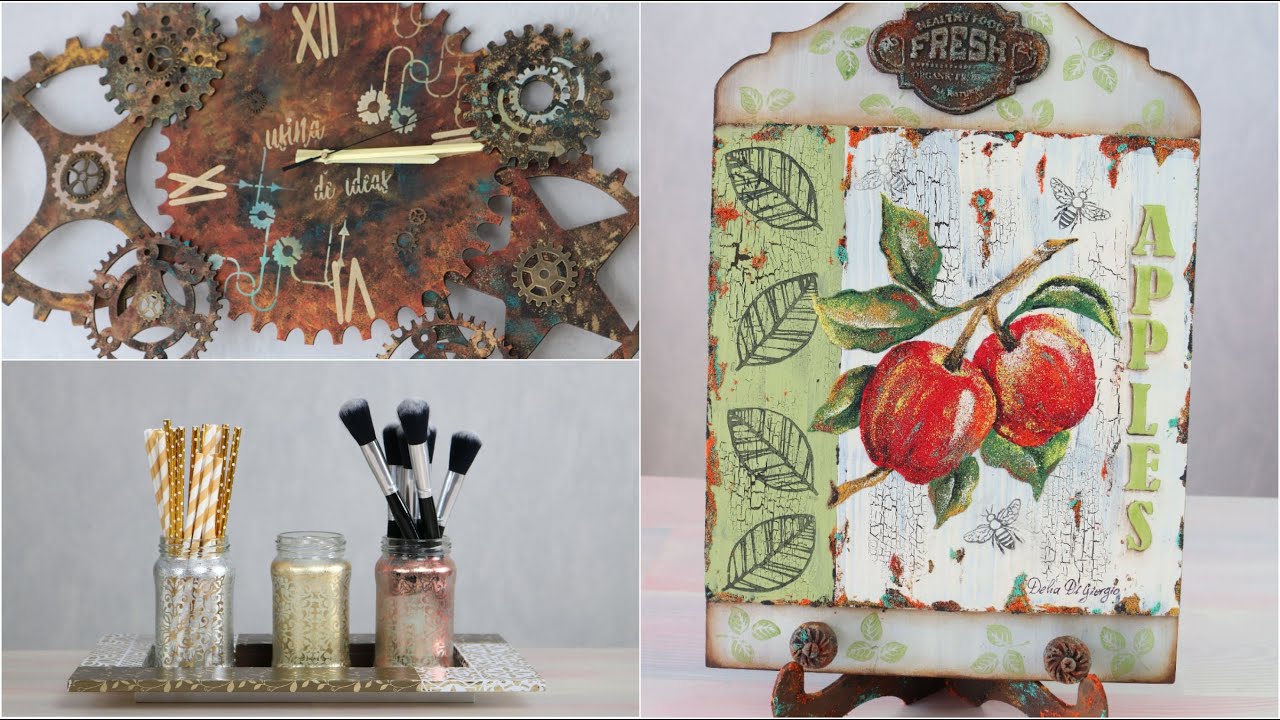 ManosalaObraTv 2019 Programa 22 - Reloj Stencil - Cuadro de Frutas Granoulage - Foil Impreso