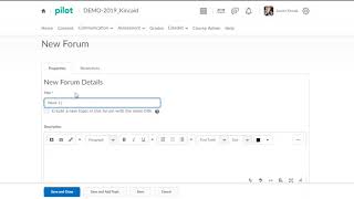D2L create Group discussion