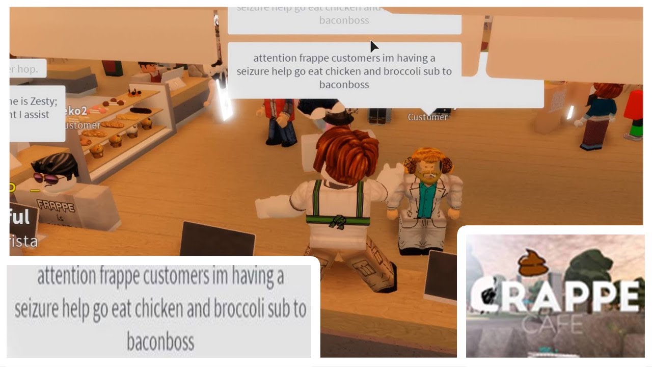 Fake Employee At Frappe Roblox Trolling Youtube - roblox barista uniform