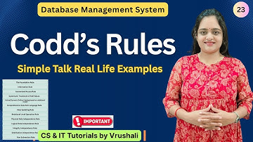 DBMS 23: Codd’s 12 Rules with Real Examples | Must Refer for Exam
