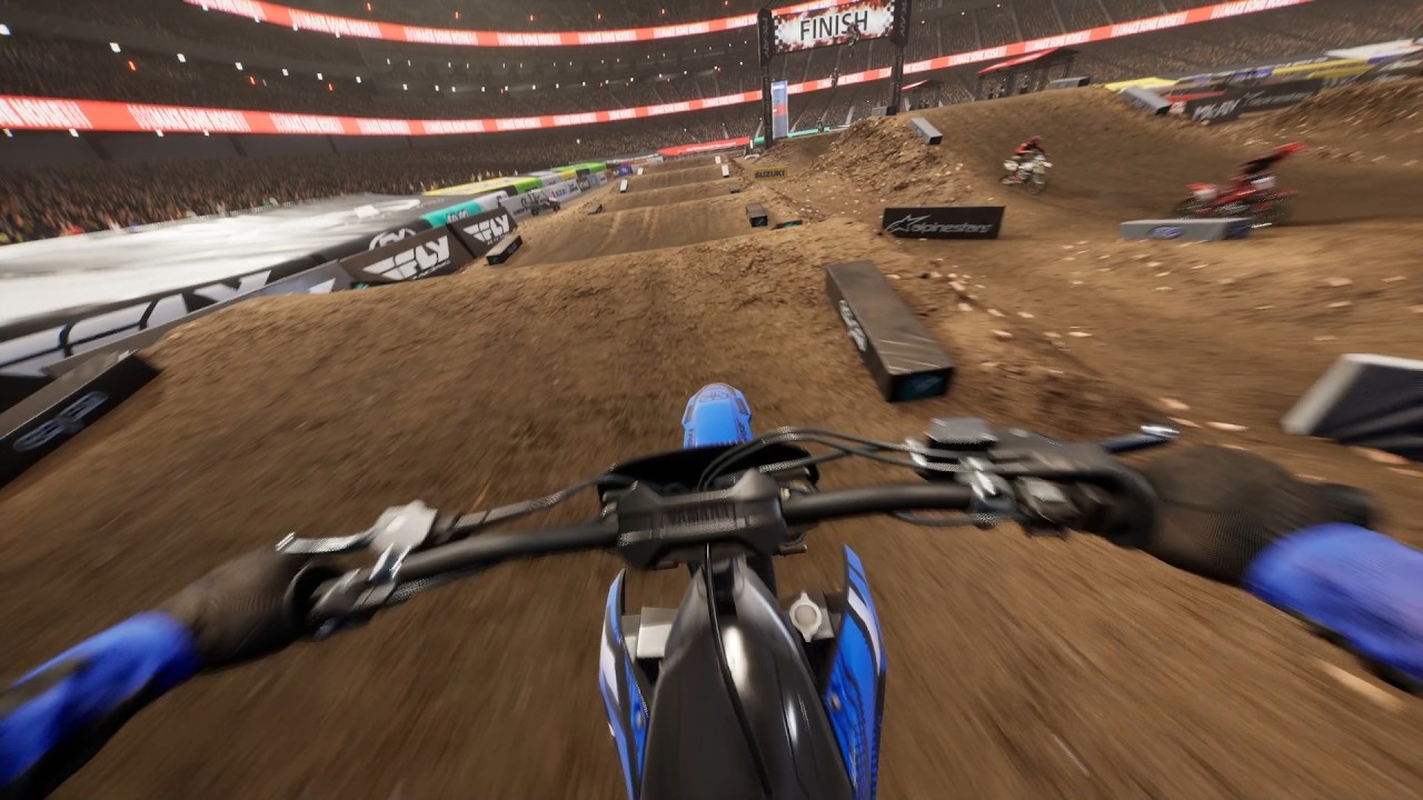 MX VS ATV LEGENDS ANAHEIM FIRST PERSON 450CC RACE!