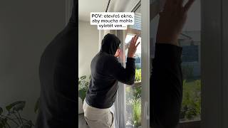 Když se snažíš dostat mouchu ven…😅 #funny #fly #relatable #annoying