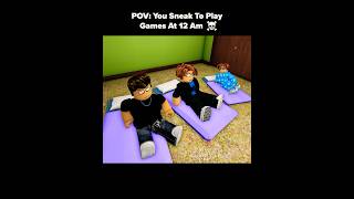 When Bro Plays Games at 12AM and Lil Bro Gets Revenge 💀 #roblox #shorts #robloxanimation
