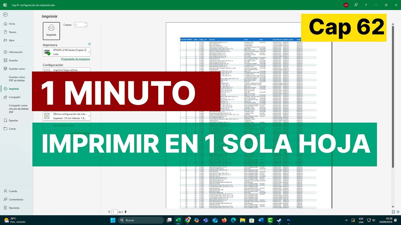Como imprimir tablas en Excel en una Sola Hoja ¡Con un Solo Clic! - YouTube