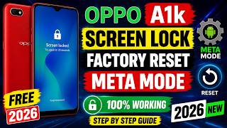 OPPO A1k (CPH1923) SCREEN LOCK FACTORY RESET (BFT UNLOCK TOOL) OPPO CPH1923 HARD RESET TOOL 2026