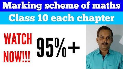 Marking scheme of class 10 maths of each chapter | CBSE