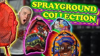 SprayGround Bag Collection!! **WITH SKIT**