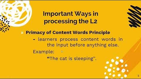 Input Processing Theory