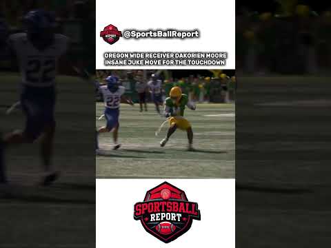 OREGON WIDE RECEIVER DAKORIEN MOORE INSANE JUKE MOVE FOR THE TOUCHDOWN!🚨👀 #nfl #shorts #cfb