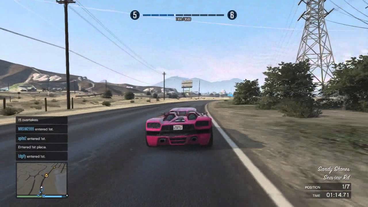 GTA Online: Senora Freeway Race 1st Place Gameplay