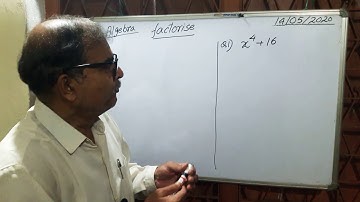 Algebra factorise  a² + b² based on          a² - b²