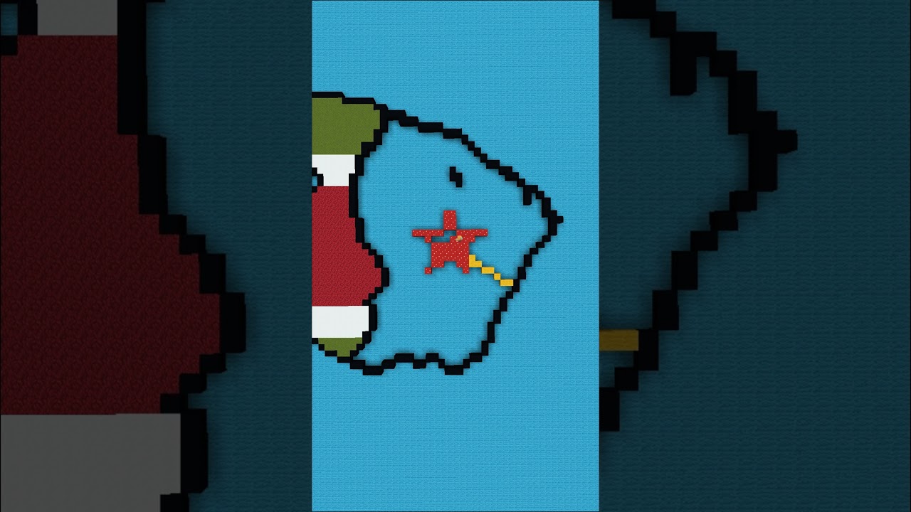 French Guiana - Minecraft World flag map 