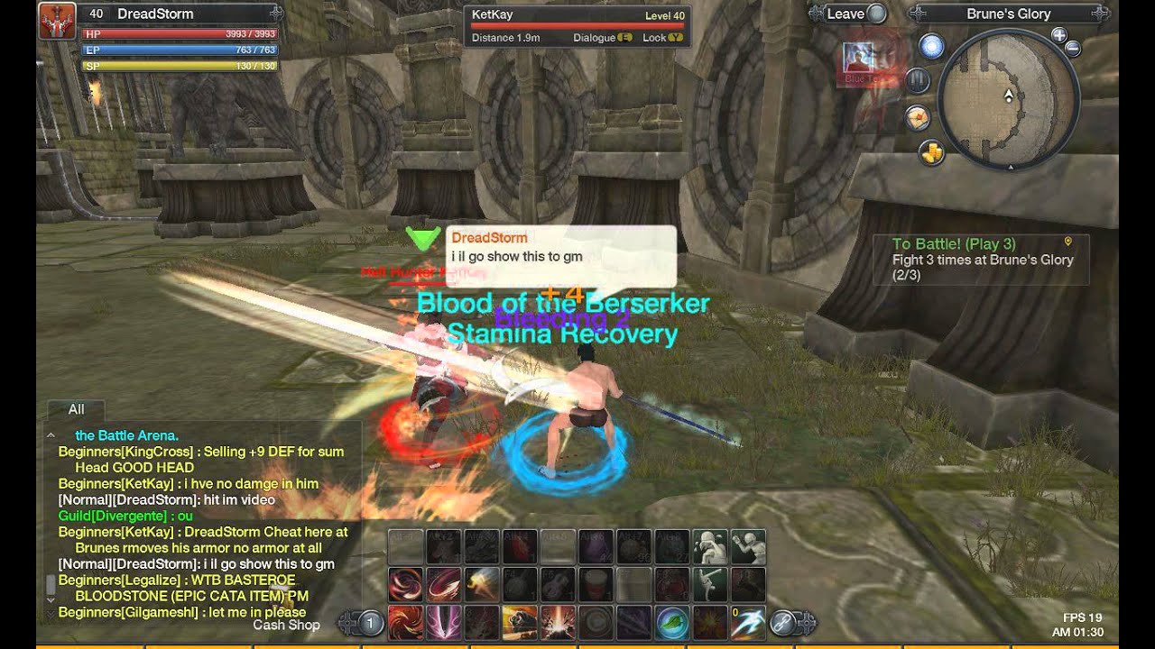 RaiderZ Bug in brunes