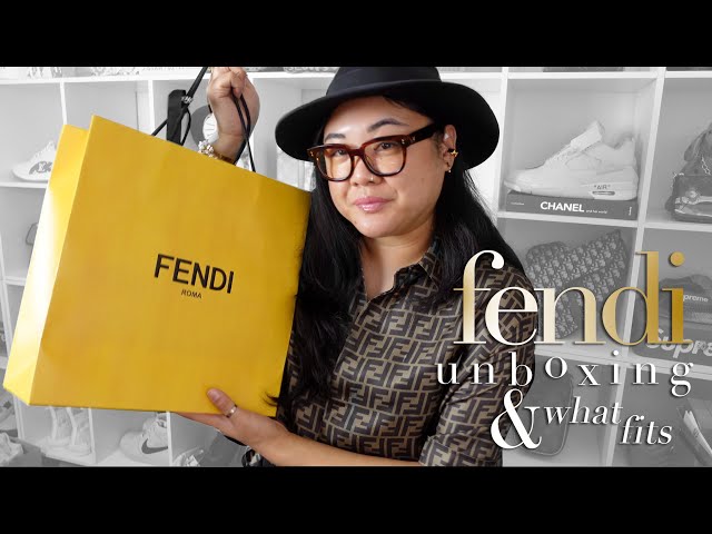 FENDI SUNSHINE TOTE UNBOXING, BAG REVIEW AND TRY-ON WITH DIOR STRAP 
