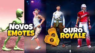 NOVO OURO ROYALE, QUAL O MELHOR? EMOTES DA NOVA ATUALIZAÇÃO E MAIS FREE FIRE