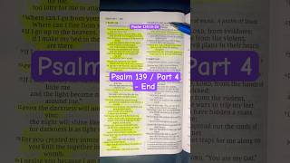 Psalm  | Book V |  139/4 Psalm  139: 19-24 #psalms #bible #scriptures #dailydevotion #prayer