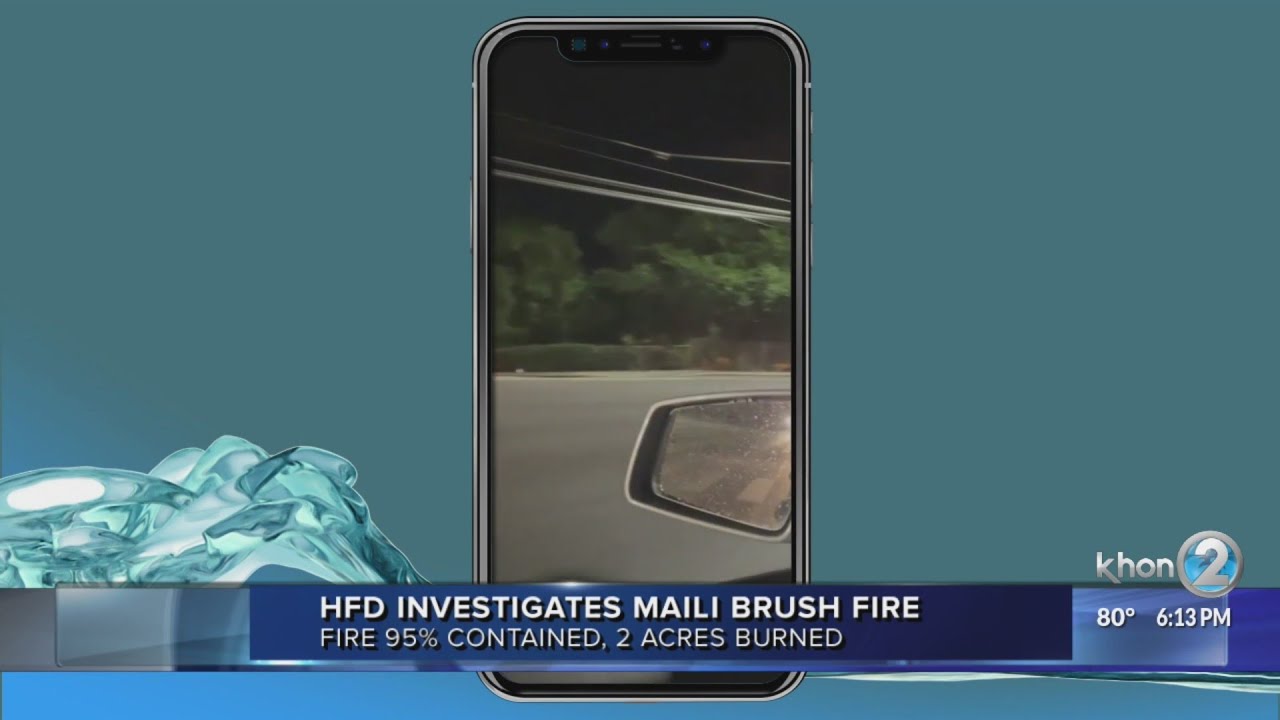 HFD investigates cause of massive brush fire in Maili - YouTube