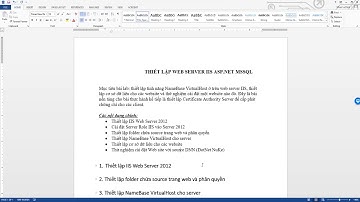 76  Thiết lập web server IIS Asp net MSSQL  Thực hành Phần 1